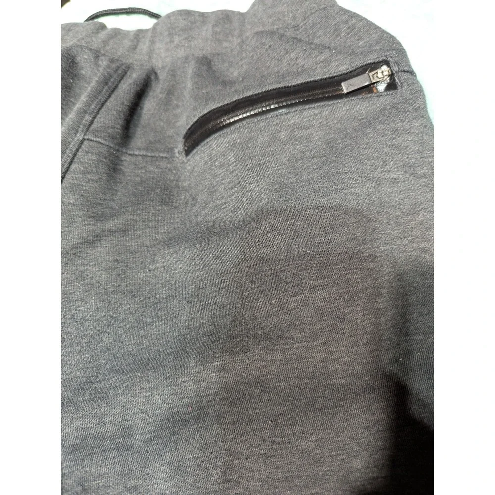 Jordan Mens Jumpman Tapered Joggers Charcoal Gray Heather Zip Pockets Medium